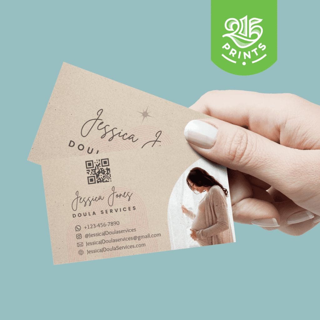 Put Your Contact Information on the Back Doula Business Cards