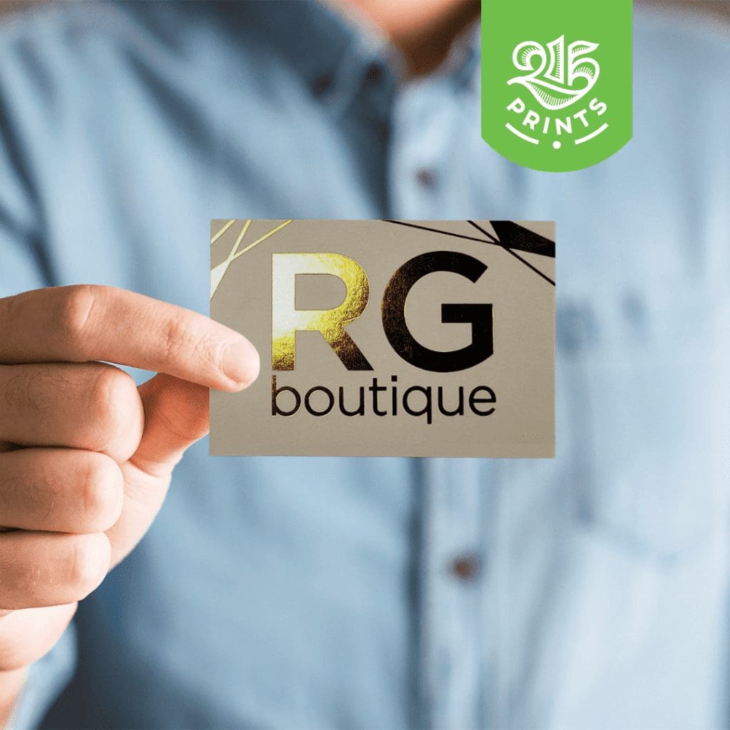 what is a foil accent on a business card