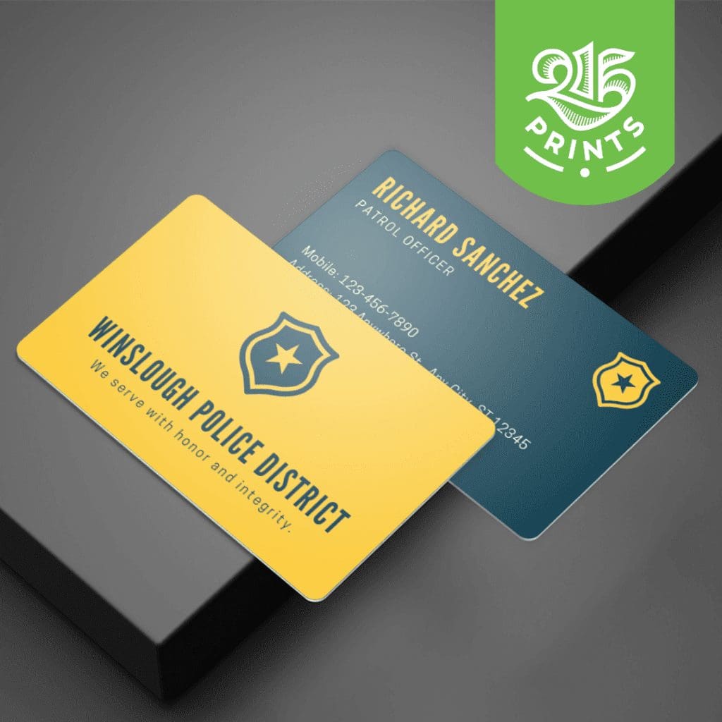 Police Business Cards Templates