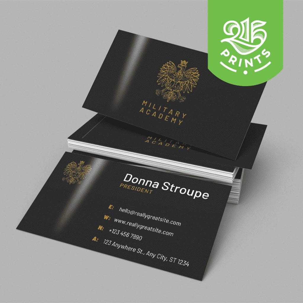 Bold and Modern military business cards