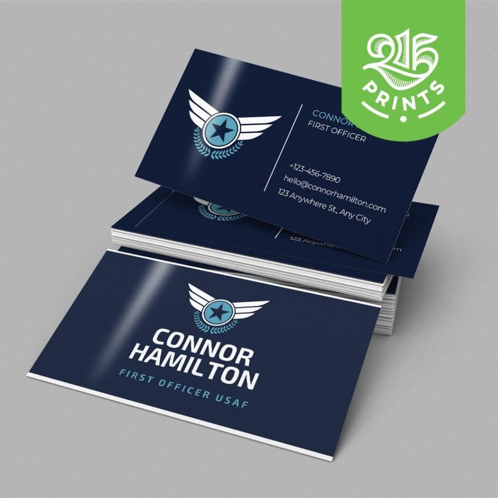 Pilot Wings Template - air force business cards