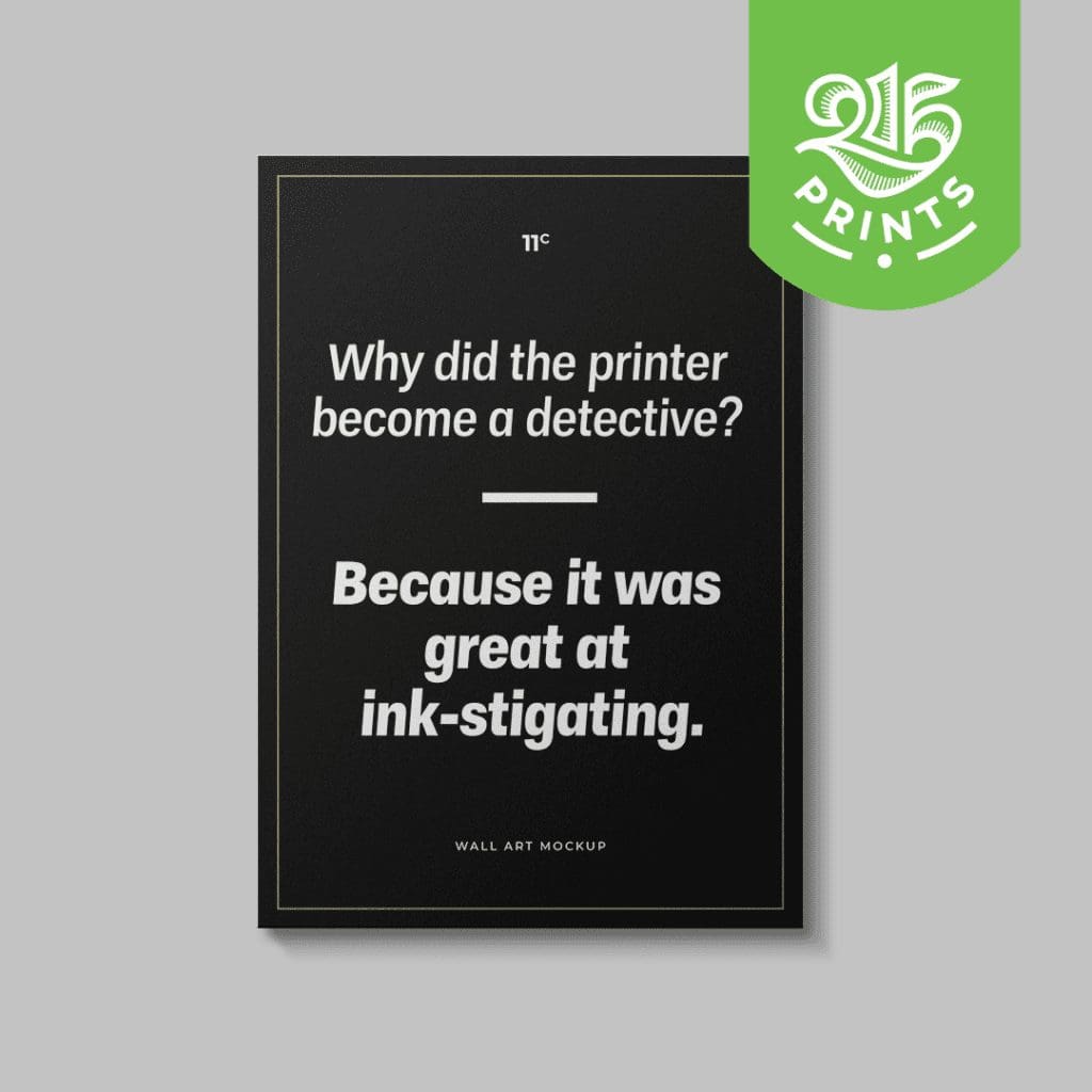 wall art - printing puns