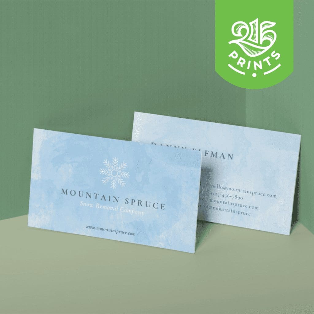 snow removal business cards