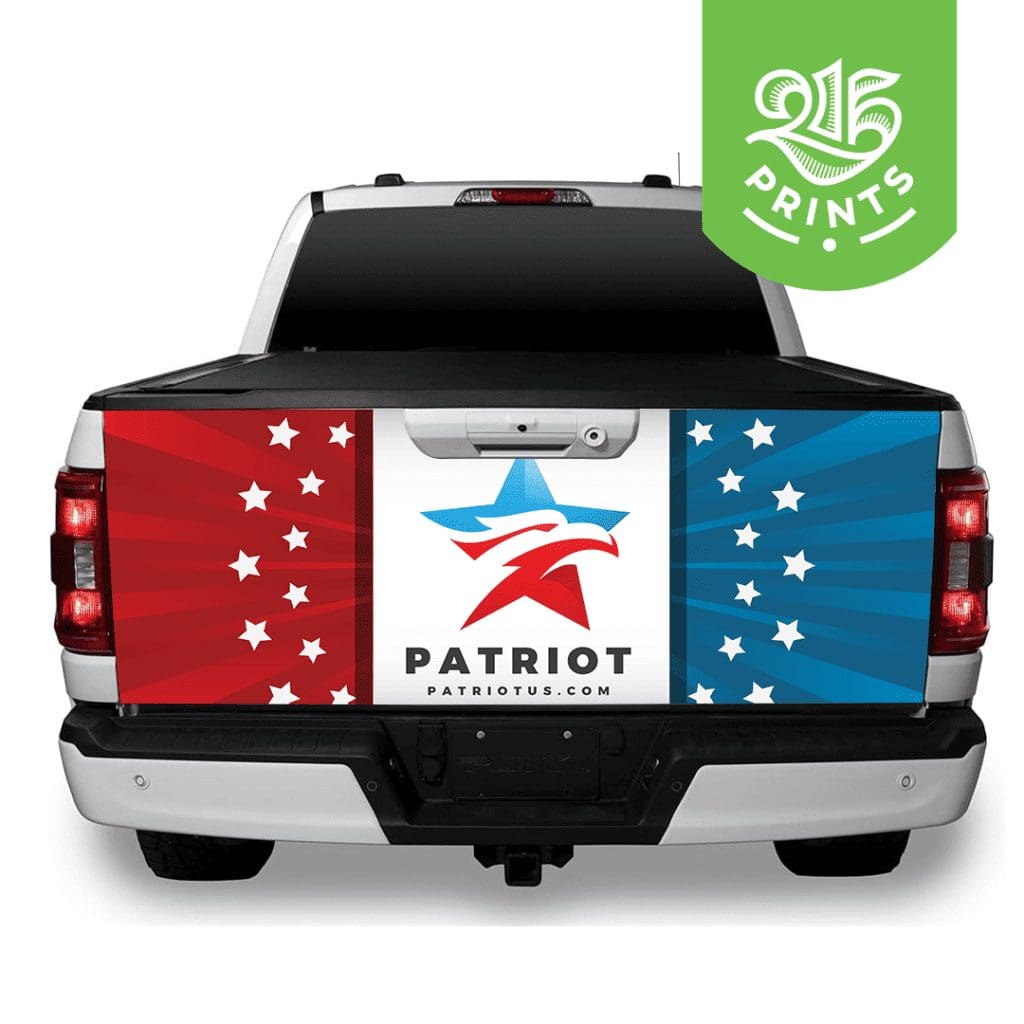 american flag tailgate decal