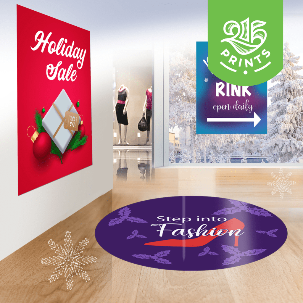 christmas window clings