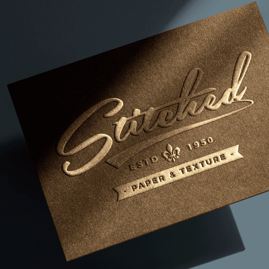 embossed business cards