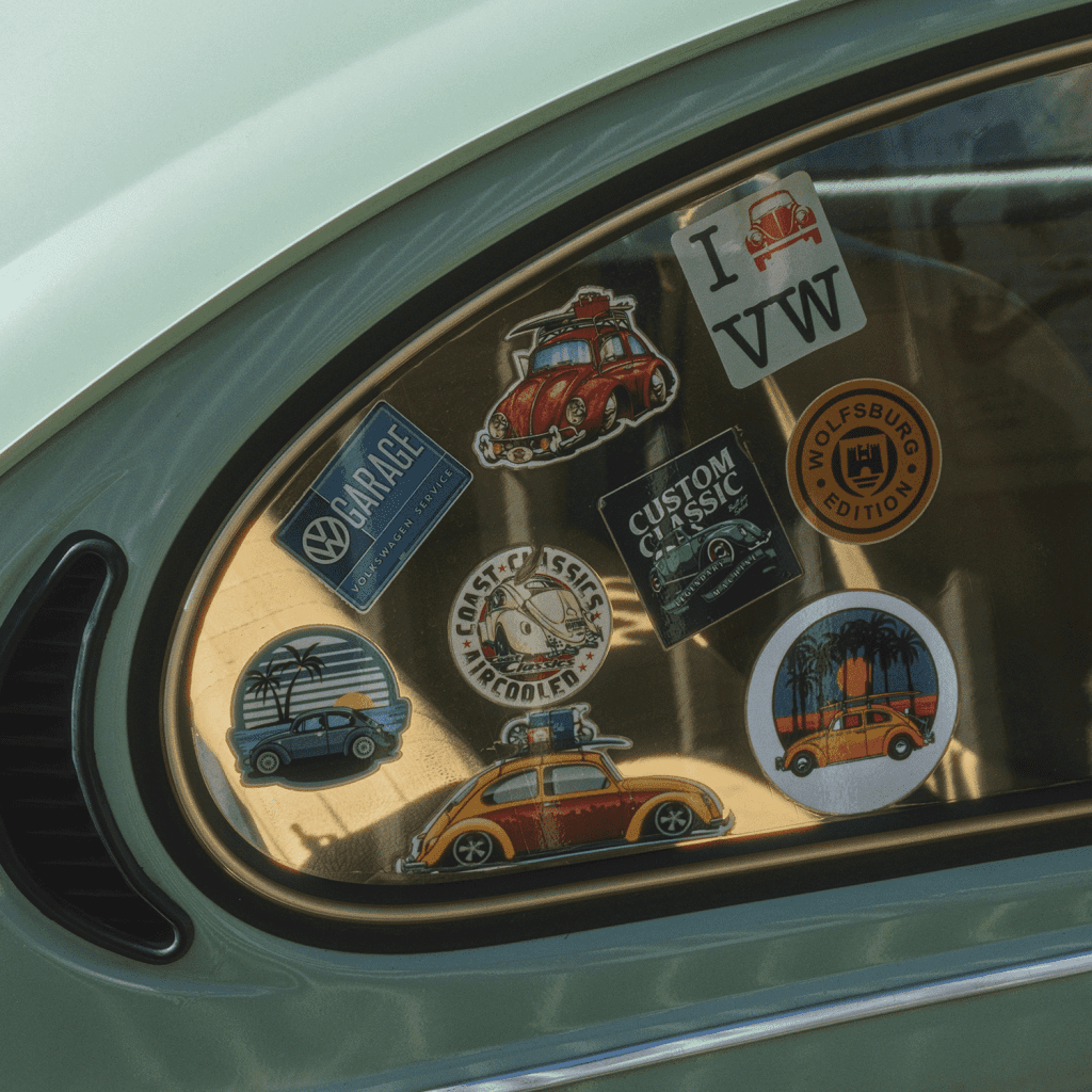 best place to put sticker on a car