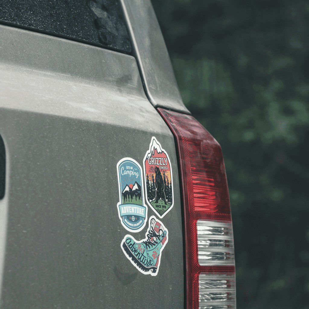 best place to put sticker on a car